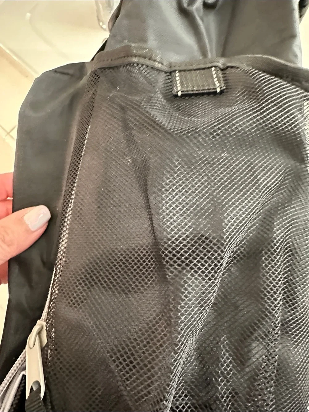 Black Men's Hiking Backpack with Reflective Accents